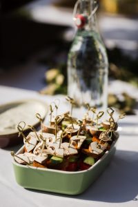 Apéritif végétal : brochette légumes et champignons
